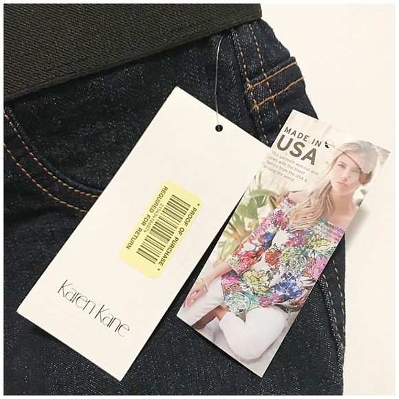 NWT Karen Kane, Denim Stretchy Waistband Legging Jeans, Size 10 - Picture 12 of 13